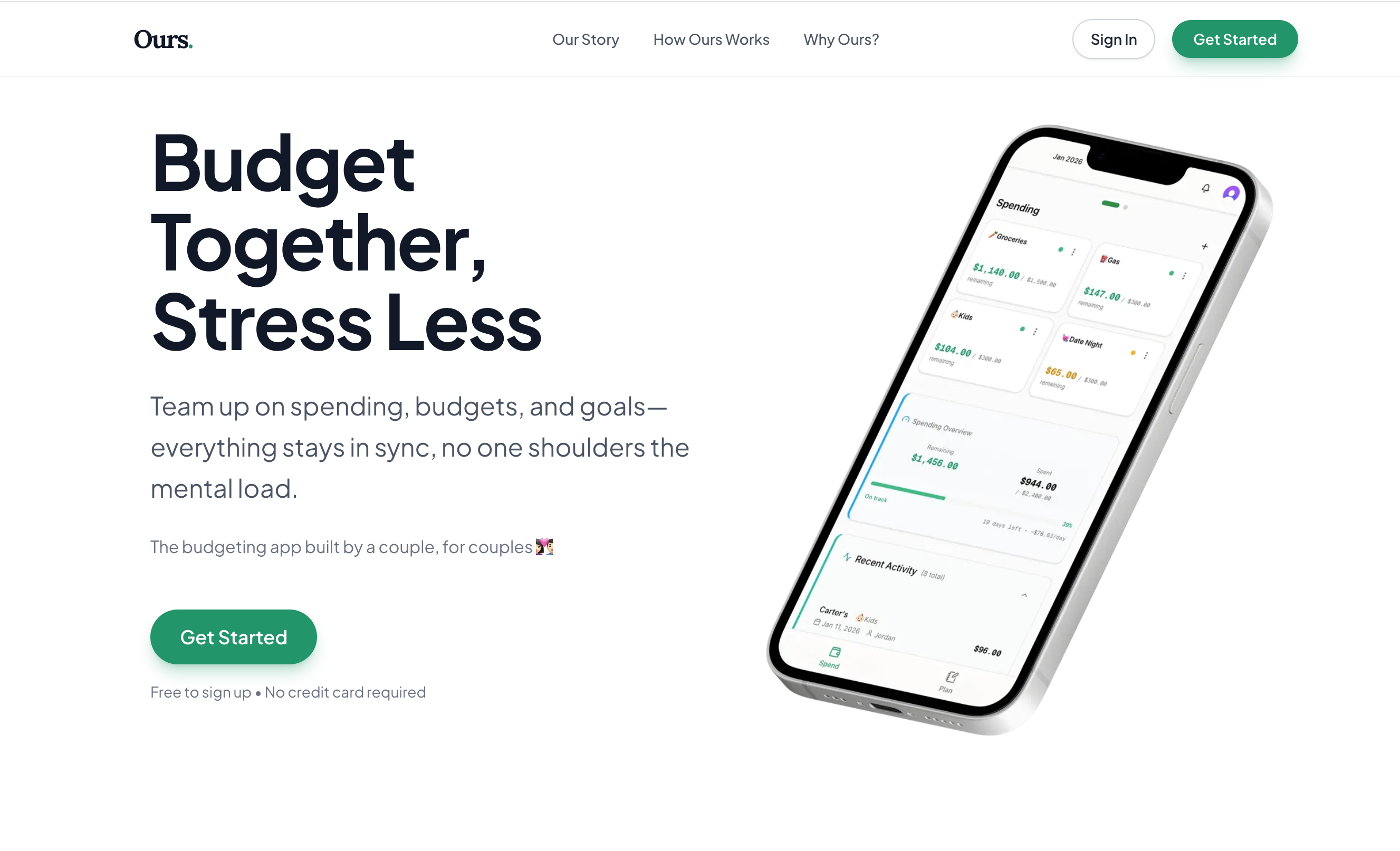 OursBudget - A budgeting app for couples